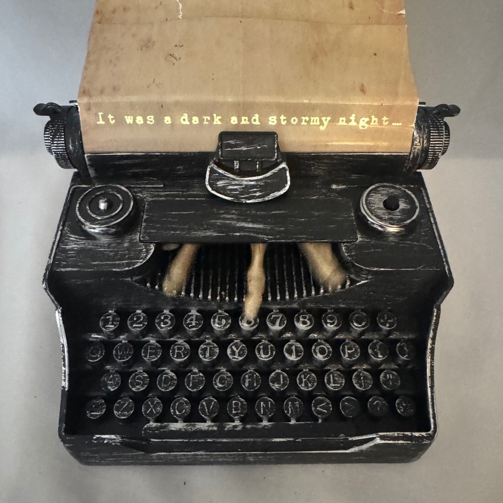 PAC Halloween Animated Typewriter Skeleton Hands Dark and Stormy Night Prop
